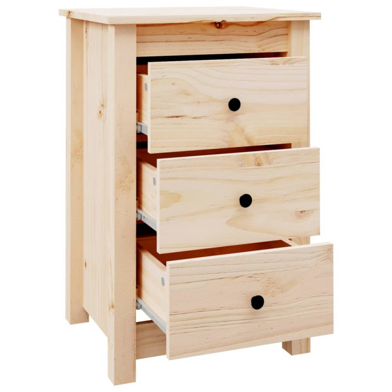 Szafka nocna, 40x35x61,5 cm, lite drewno sosnowe
