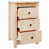 Szafka nocna, 40x35x61,5 cm, lite drewno sosnowe