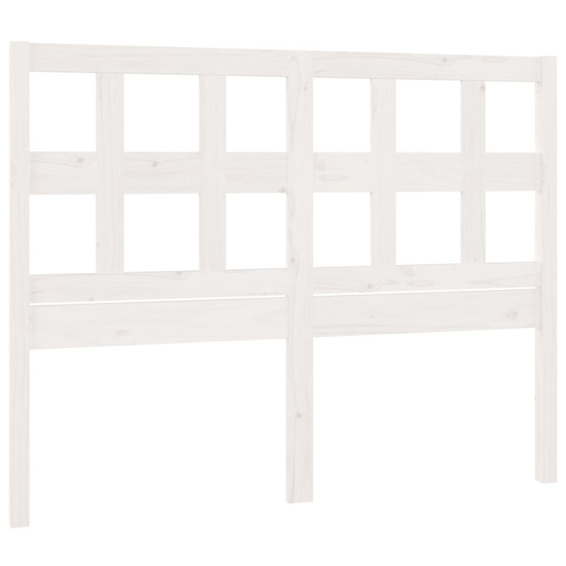 Wezgłowie łóżka, białe, 145,5x4x100 cm, lite drewno sosnowe