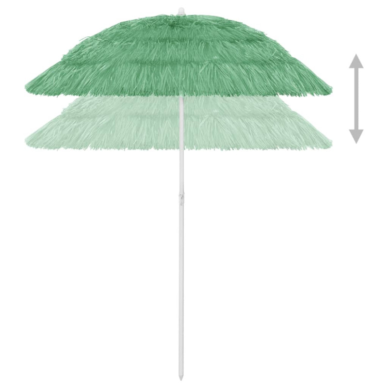 Parasol plażowy w hawajskim stylu, zielony, 180 cm