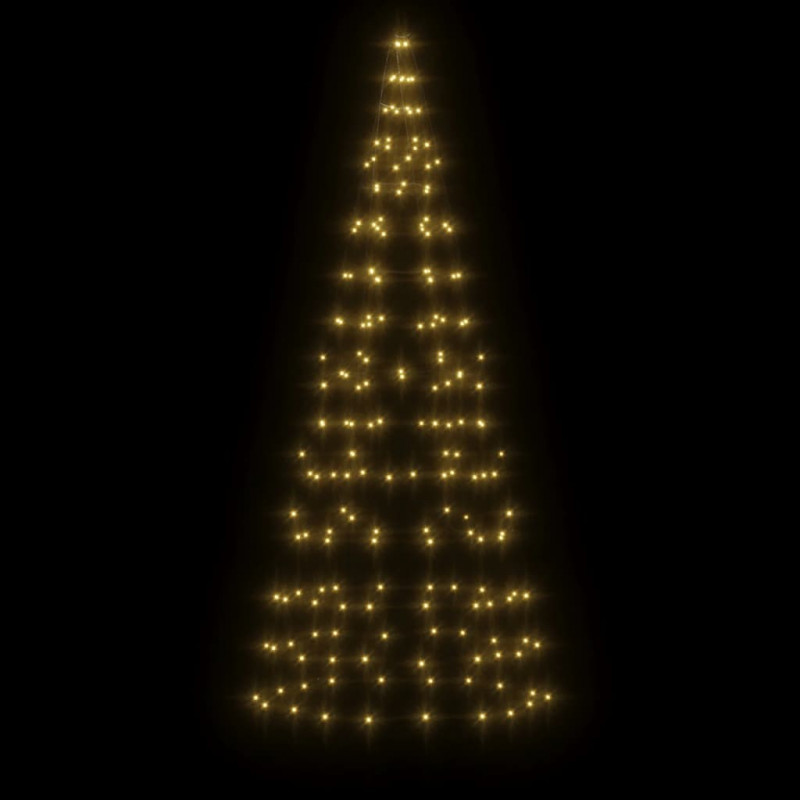 Choinka z lampek, na maszt, 200 ciepłych białych LED, 180 cm