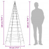 Choinka z lampek, na maszt, 200 ciepłych białych LED, 180 cm