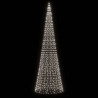 Choinka z lampek, na maszt, 1534 zimne białe LED, 500 cm