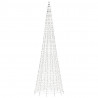 Choinka z lampek, na maszt, 1534 zimne białe LED, 500 cm