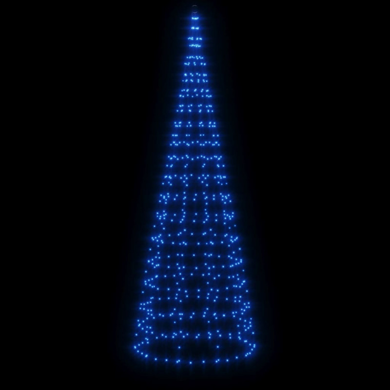 Choinka z lampek, na maszt, 550 niebieskich LED, 300 cm