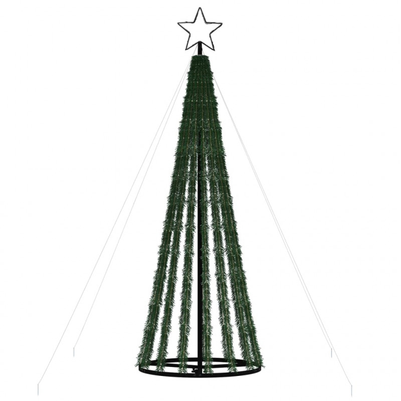 Stożkowa choinka z lampek, 275 zimnych białych LED, 180 cm