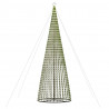 Stożkowa choinka z lampek, 1544 zimnych białych LED, 500 cm