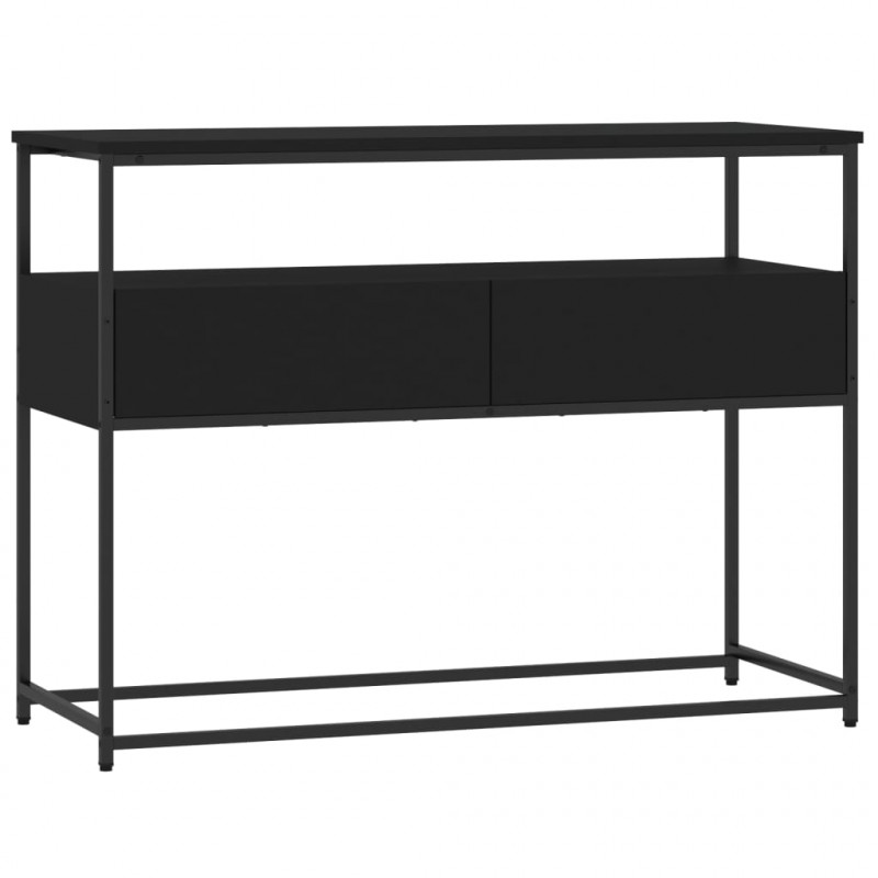 Stolik konsolowy, czarny, 100x40x75 cm, materiał drewnopochodny