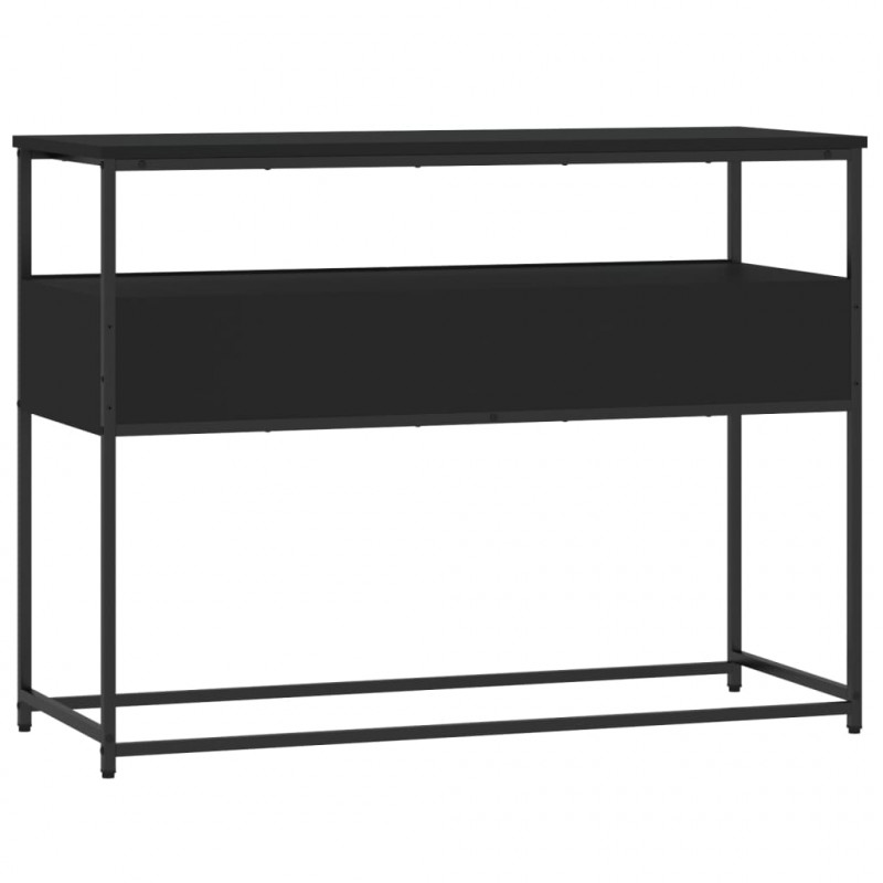 Stolik konsolowy, czarny, 100x40x75 cm, materiał drewnopochodny