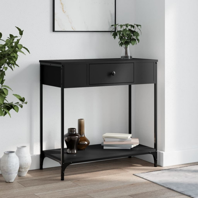 Stolik konsolowy, czarny, 75x34,5x75 cm