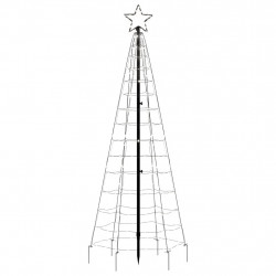 Choinka z lampek, z kołkami, 220 zimnych białych LED, 180 cm