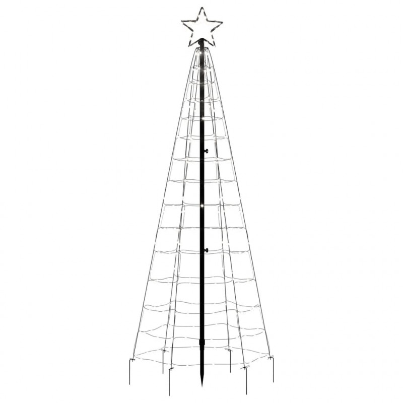Choinka z lampek, z kołkami, 220 zimnych białych LED, 180 cm