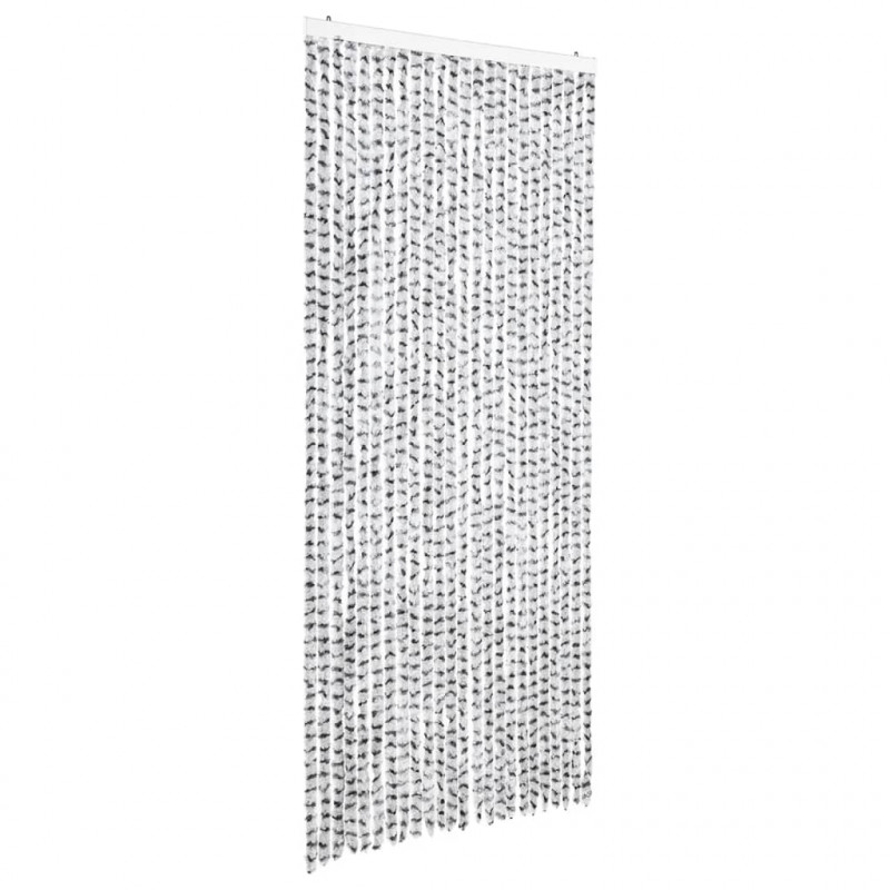 Zasłona przeciwko owadom, jasno i ciemnoszara, 100x220cm, szenil