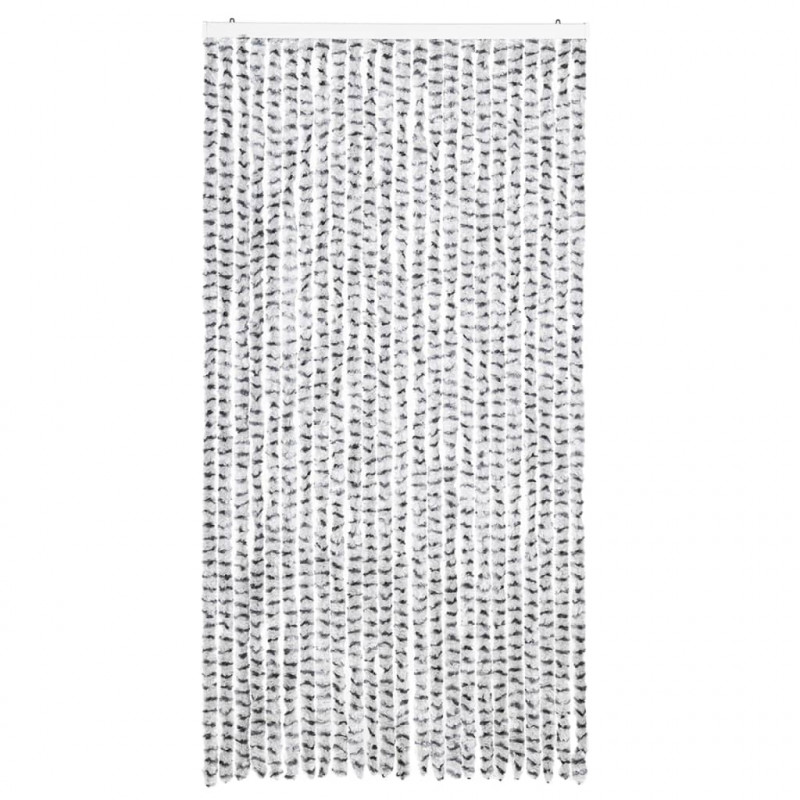Zasłona przeciwko owadom, jasno i ciemnoszara, 100x220cm, szenil