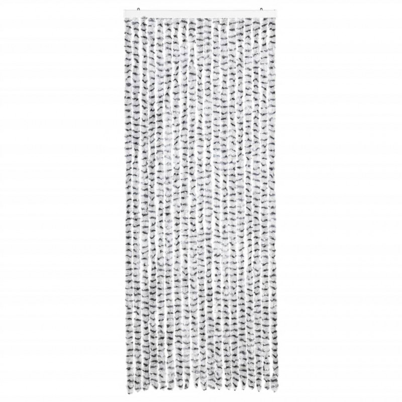 Zasłona przeciwko owadom, jasno i ciemnoszara, 56x185cm, szenil