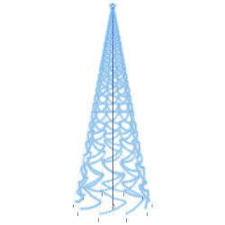 Choinka z kołkiem gruntowym, 3000 niebieskich LED, 800 cm