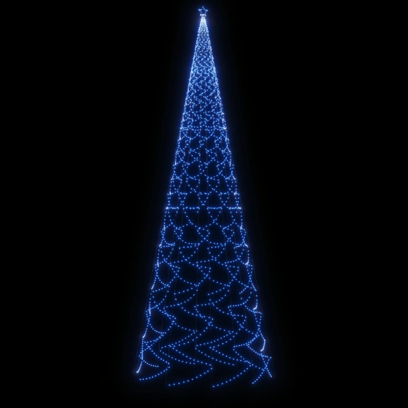 Choinka z kołkiem gruntowym, 3000 niebieskich LED, 800 cm