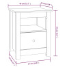 Szafki nocne, 2 szt., czarne, 40x35x49 cm, lite drewno sosnowe