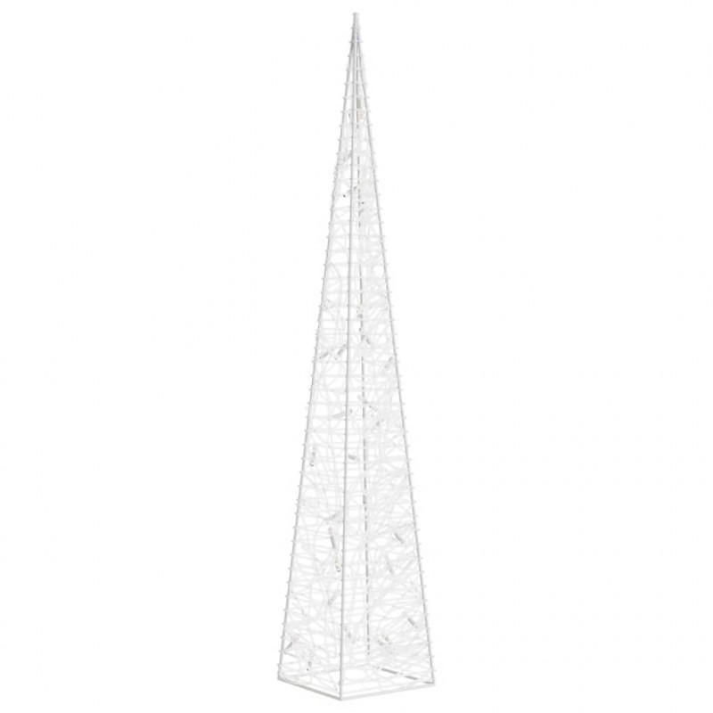 Choinka stożkowa z lampek, 30 LED, ciepła biel, 60 cm, akryl