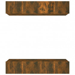 Szafki TV, 4 szt., przydymiony dąb, 80x30x30 cm
