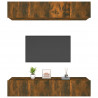 Szafki TV, 4 szt., przydymiony dąb, 80x30x30 cm