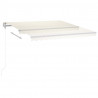 Ręcznie zwijana markiza z LED, 4x3,5 m, kremowa