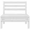2-osobowa sofa ogrodowa, biała, lite drewno sosnowe