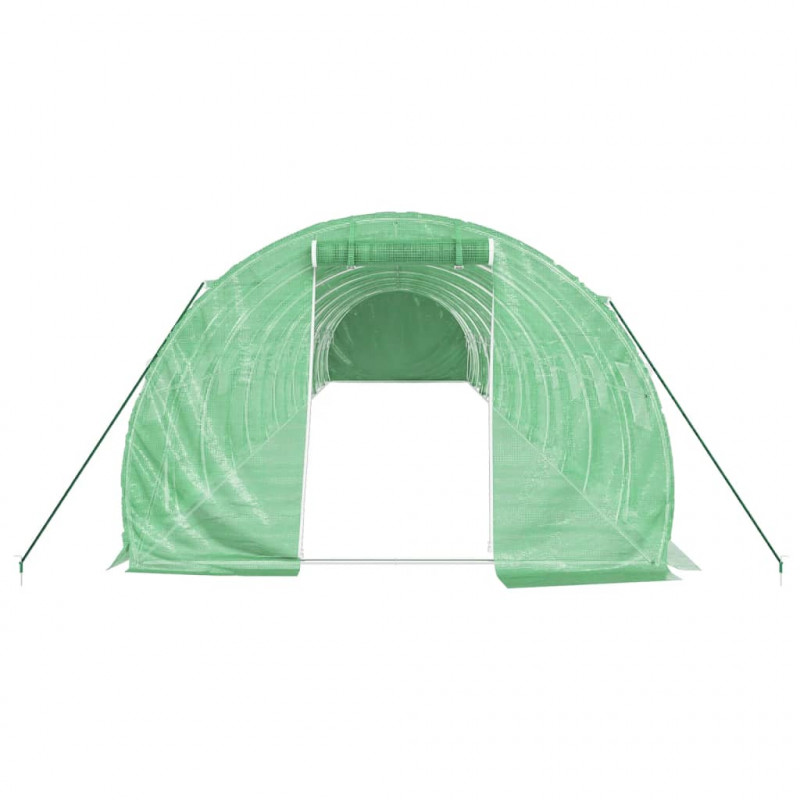 Szklarnia ze stalową ramą, zielona, 42 m², 14x3x2 m