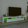 Szafka pod TV z oświetleniem LED, biała, 230x36,5x40 cm