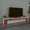 Szafka pod TV z oświetleniem LED, biała, 230x36,5x40 cm
