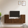 Zestaw 4 szafek TV, brązowy dąb, materiał drewnopochodny