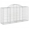 Kosze gabionowe, 4 szt, 200x50x100/120 cm, galwanizowane żelazo