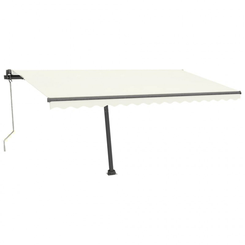 Wolnostojąca, automatycznie zwijana markiza, 450x300cm, kremowa