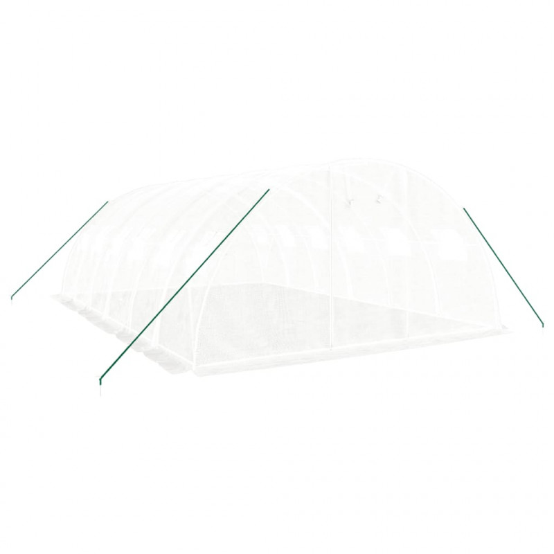 Szklarnia ze stalową ramą, biała, 24 m², 6x4x2 m