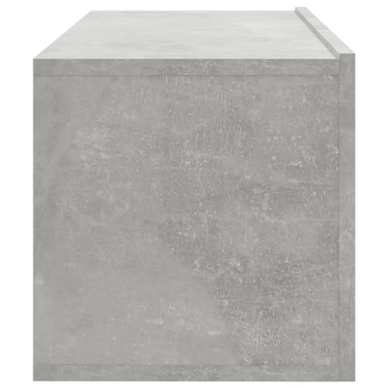 Szafki ścienne pod TV, 4 szt., betonowa szarość, 100x30x30 cm