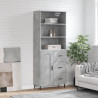 Witrynka, szarość betonu 69,5x34x180 cm materiał drewnopochodny
