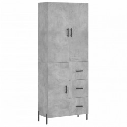 Witrynka, szarość betonu 69,5x34x180 cm materiał drewnopochodny