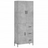 Witrynka, szarość betonu 69,5x34x180 cm materiał drewnopochodny