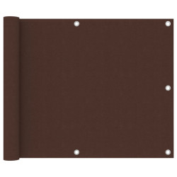 Parawan balkonowy, brązowy, 75x400 cm, tkanina Oxford