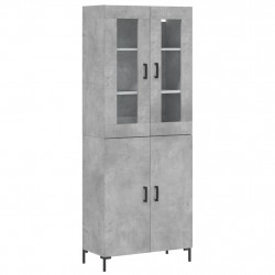 Witrynka, szarość betonu 69,5x34x180 cm materiał drewnopochodny