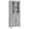 Witrynka, szarość betonu 69,5x34x180 cm materiał drewnopochodny