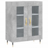 Witrynka, szarość betonu 69,5x34x180 cm materiał drewnopochodny