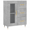 Witrynka, szarość betonu 69,5x34x180 cm materiał drewnopochodny