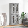 Witrynka, szarość betonu 69,5x34x180 cm materiał drewnopochodny