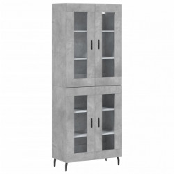 Witrynka, szarość betonu 69,5x34x180 cm materiał drewnopochodny