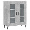 Witrynka, szarość betonu 69,5x34x180 cm materiał drewnopochodny