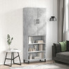 Witrynka, szarość betonu 69,5x34x180 cm materiał drewnopochodny