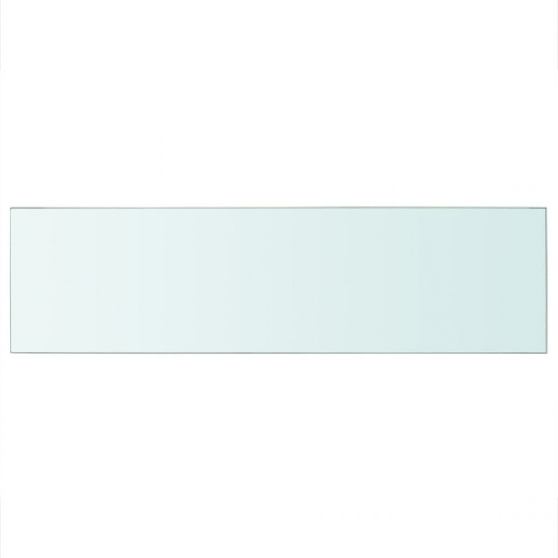 Półki, 2 szt., panel z przezroczystego szkła, 90 x 25 cm