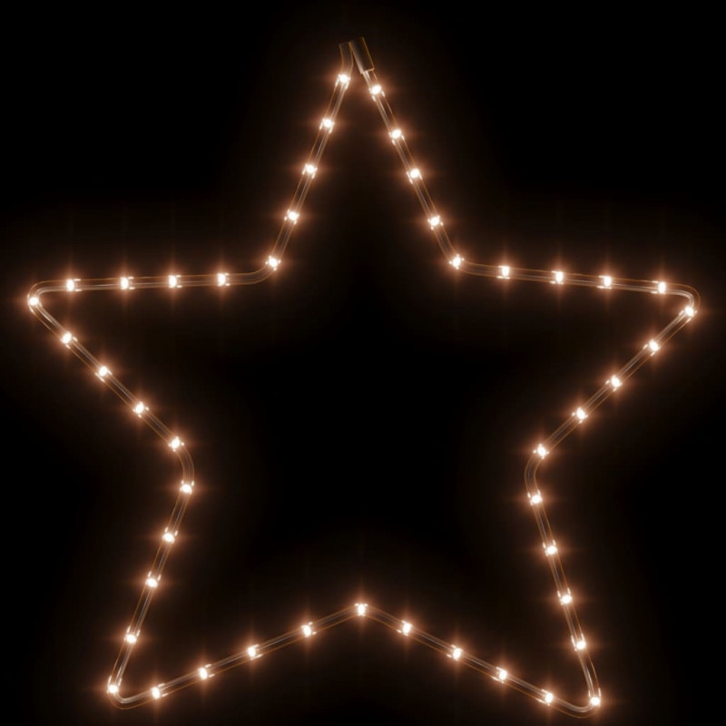 Gwiazdy świąteczne, 48 ciepłych białych LED, 3 szt., 56 cm