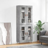 Witrynka, szarość betonu 69,5x34x180 cm materiał drewnopochodny